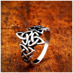 Bague celtique symbole Triquetra en acier