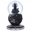 Boule  neige gothique Baphomet sur globe terrestre noir - 18,5cm