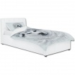 Drap housse double face (135x200cm) avec loup dans une fort enneige + 1 taie d'oreiller