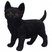 Figurine chat noir en balade (20cm)