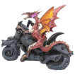 Figurine Dragon sur sa moto