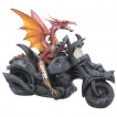 Figurine Dragon sur sa moto