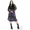 Grand sac gothique-rock toile tartan violet  menottes