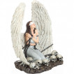 Grande figurine femme Ange prisonnire  genoux 