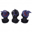 Lot de 3 figurines Chats noirs sorciers (8,5cm)