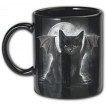 Lot de 2 mugs  chat chauve-souris et chat aux yeux violets