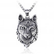 Pendentif homme tte de loup celte en acier