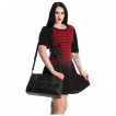 Sac  main noir  lannires croises style corset 