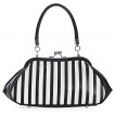 Sac  main ray blanc et noir  noeud papillon chauve-souris - Banned