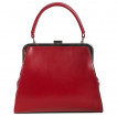 Sac  main trapze rouge avec motif en toile d'araigne