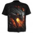 T-shirt homme avec sombre dragon de feu et symbole tribal