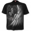 T-shirt homme gothique avec ange tatou prisonnier et croix macabre aile