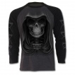 T-shirt homme gothique  manches longues avec la Mort encapuchonne et sablier