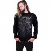 T-shirt homme manches longues  Licorne celtique noire et bouclier