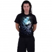 T-shirt homme  vole de corbeaux et pleine lune bleue