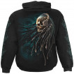 Sweat capuche homme  crane avec dreadlocks et casque audio