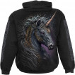 Sweat capuche homme  Licorne celtique noire et bouclier