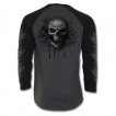 T-shirt homme gothique  manches longues avec la Mort  chaine de combat