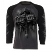 T-shirt homme gothique  manches longues avec la Mort  chaine de combat