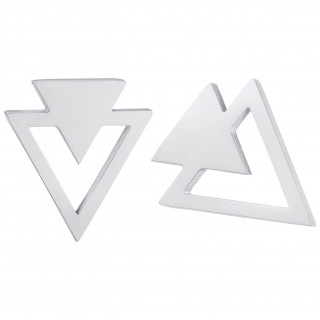 Boucles d'oreilles double triangle en acier (paire)