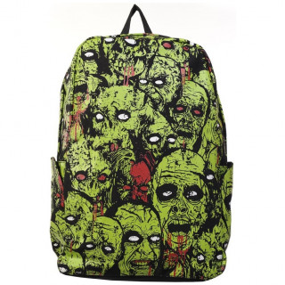 Sac  dos gothique Banned noir et vert  imprims zombies