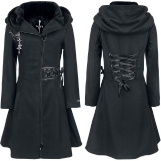 manteau noir gothique femme