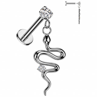 Piercing d'oreille  serpent lgant ondulant