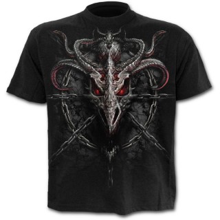 T-shirt homme avec dragons et chaines