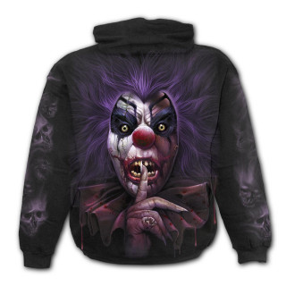 Sweat  capuche homme gothique  visage de clown sanguinaire