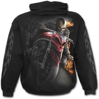 Sweat-shirt gothique homme  motard Mohawk en squelette