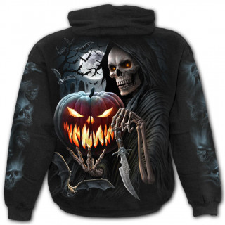 Sweat-shirt homme gothique  citrouille de la Mort et Faucheuse