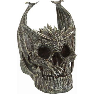 Tte de mort dco aspect pierre  dragon "DRACO SKULL" (19cm)