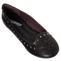 Chaussure gothique d'été noire pour femme avec semelle compensée et brides  cloutées