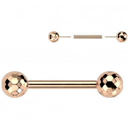 Piercing anneau segment clipsable acier chirurgical doré