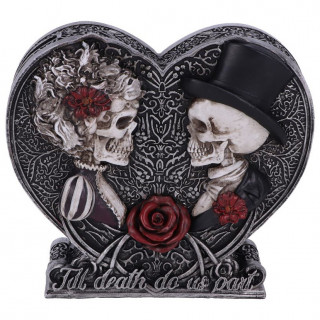 Tirelire amoureux squelettes "Till Death Do Us Part" (17,1cm)