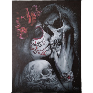 Toile dco Le baiser de La Mort "DEAD KISS" (25x19cm)