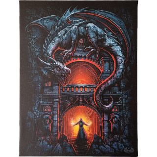 Toile dco Le repre du dragon "DRAGON'S LAIR" (25x19cm)